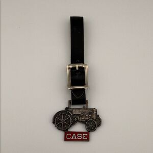 Vintage Case Watch Fob Black with Black Leather